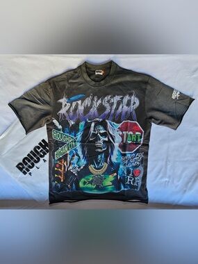 Rough Play  Graphic 'Rockstar' Crew Neck Tee